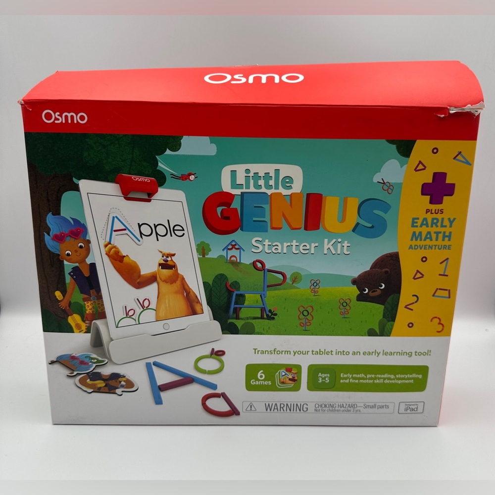 Osmo Little Genius Starter Kit for iPad + Early Math Adventure-6 Learning Games
